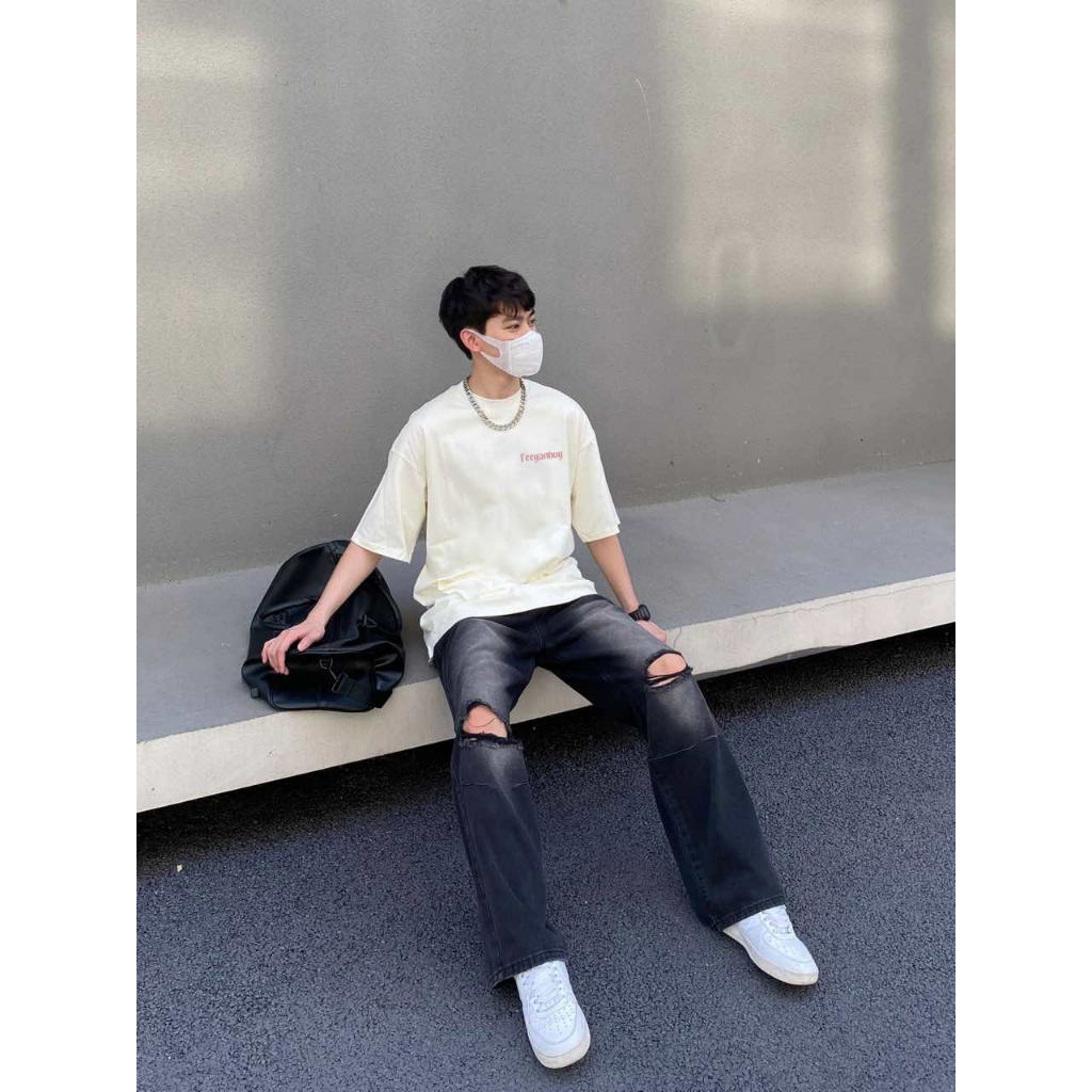 Áo Thun cotton Tay Ngắn Dáng Rộng In Hình Quả Lê Phong Cách hip hop Thời Trang Cho Nam