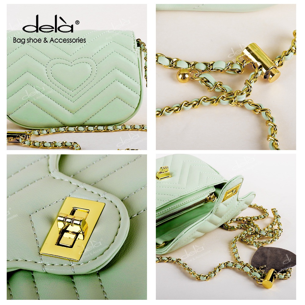 Dela Tất Cả Trận Đấu ins Túi Nữ Mùa Hè 2024 Mới Hợp Thời Trang Dây Xích Kim Cương Túi Nhỏ Hương Thơm Nhỏ Túi Vuông Túi Đeo Vai