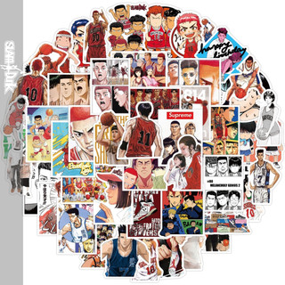 Y&P| Hình Dán Chống Nước Slam Dunk Nhật Bản Anime Mũ Bảo Hiểm Máy Tính Xách Tay Hành Lý Dán Thiết Lập, 50 tờ