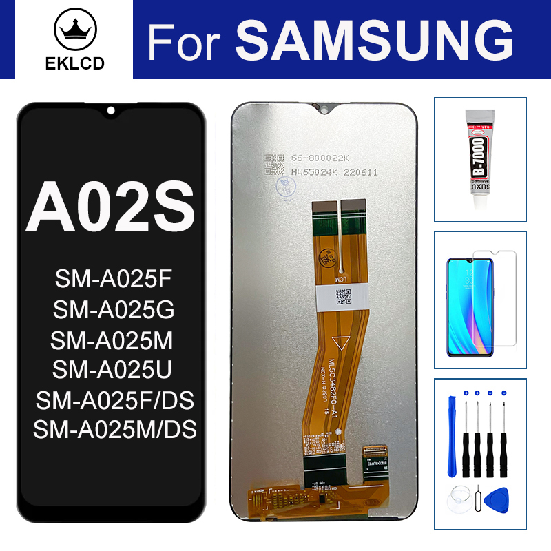 Dành Cho Samsung Galaxy A02S A025 SM-A025F / DS Màn Hình LCD Bộ Số Hóa Màn Hình Cảm Ứng A025G A025M 