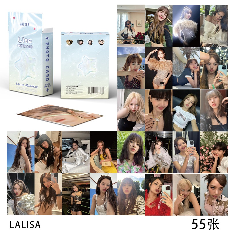 Set 55 Tấm Thẻ Hình lomo Nhóm Nhạc blackpink Kỉ Niệm 7 Năm