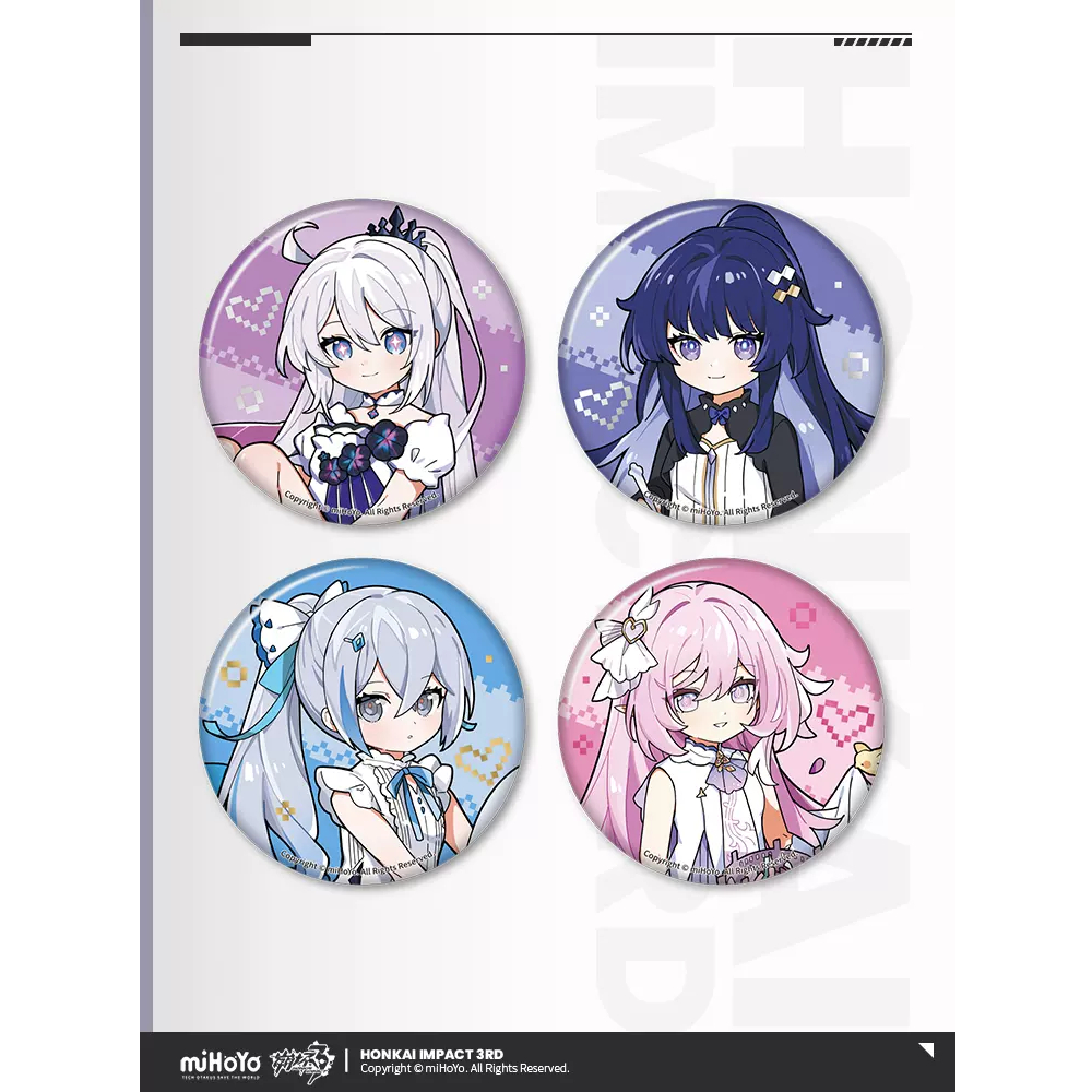 Huy Hiệu Kim Loại Nhỏ Chính Hãng Lần Thứ 3 honkai Chính Thức merch mihoyo herrscher series herrscher of Humanego
