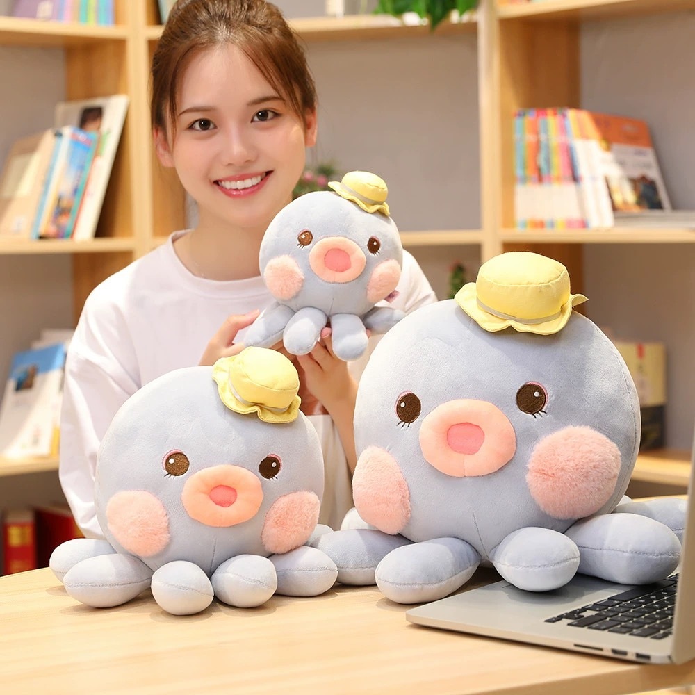 Hoạt Hình Bạch Tuộc Nhồi Bông Đáng Yêu Trang Trí Ghế sofa