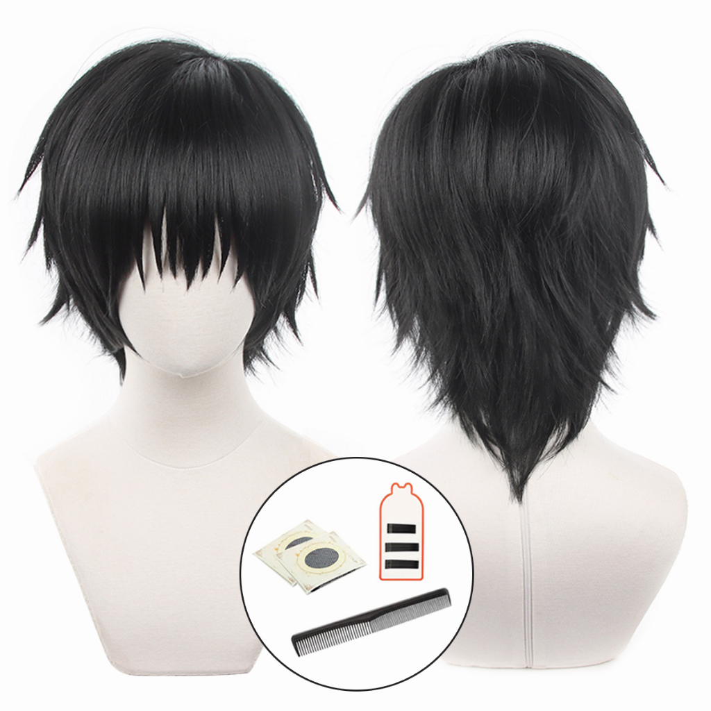 Holoun Tóc Giả cosplay jujutsu kaisen gojo Bằng Sợi Tổng Hợp Có Thể Điều Chỉnh Kích Cỡ