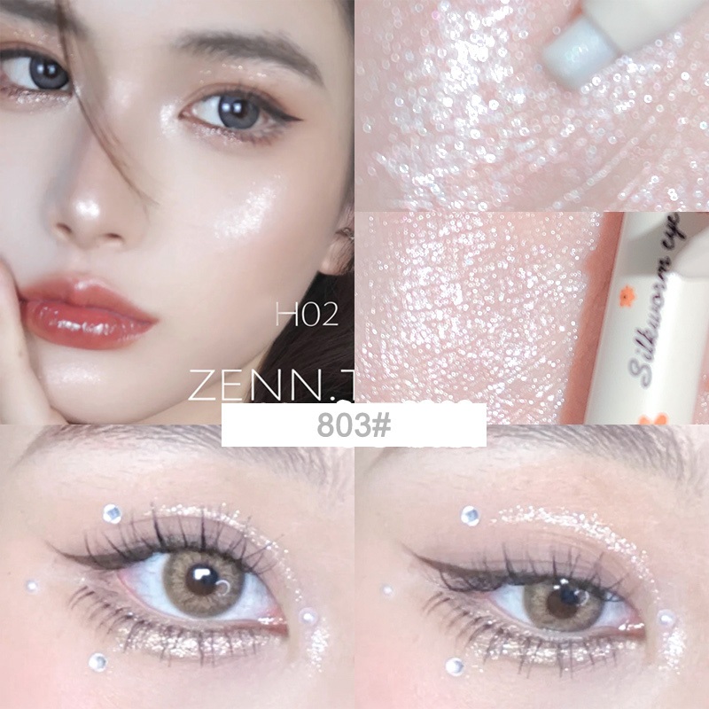 Bút Con Tằm Lười Thỏi Bắt Sáng Phấn Mắt Lấp Lánh Không Thấm Nước Làm Sáng Trang Điểm Mắt