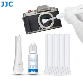 JJC CL-AS10K2  Bộ dụng cụ làm sạch cảm biến khung APS-C CCD CMOS có đèn LED chiếu sáng Tay cầm giải pháp làm sạch cảm biến Tăm bông cho máy ảnh DSLR Mirrorless