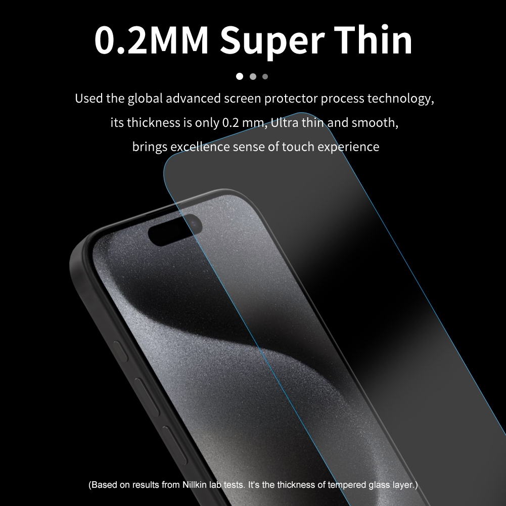 Nillkin Kính Cường Lực Siêu Mỏng 0.2mm Cho iphone 15 pro max / iphone 15 plus / iphone15 / 15 pro h + pro