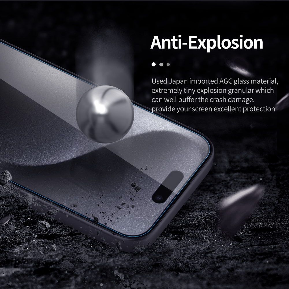 Nillkin Kính Cường Lực Siêu Mỏng 0.2mm Cho iphone 15 pro max / iphone 15 plus / iphone15 / 15 pro h + pro