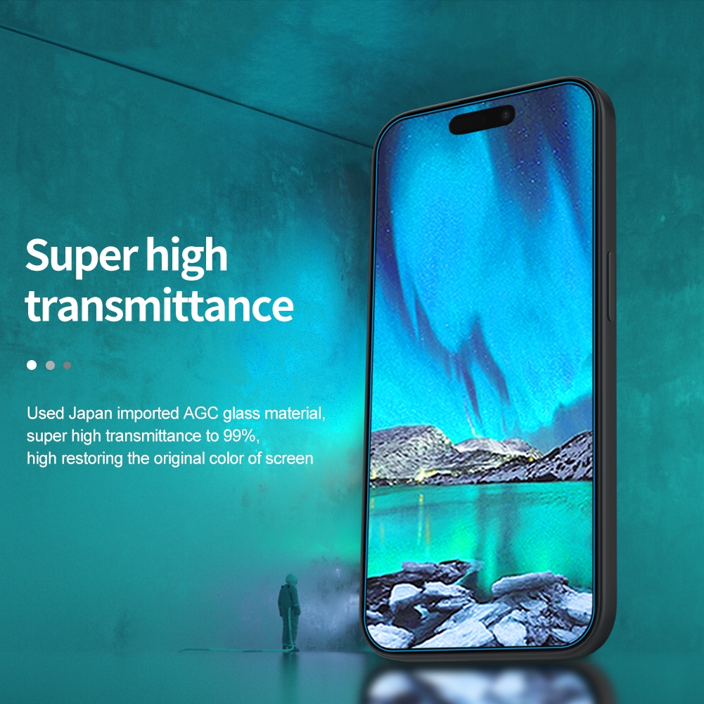 Nillkin Kính Cường Lực Siêu Mỏng 0.2mm Cho iphone 15 pro max / iphone 15 plus / iphone15 / 15 pro h + pro