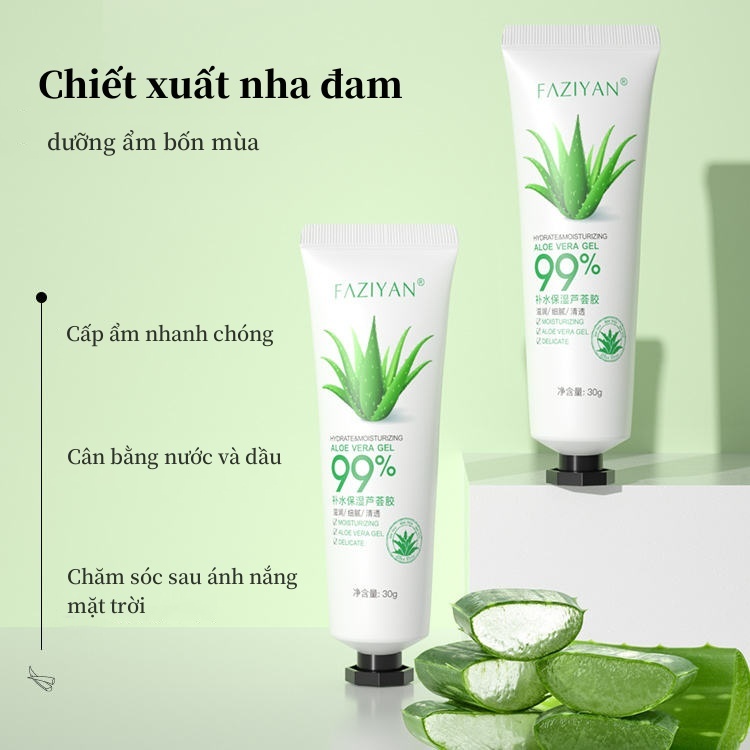 Gel Nha Đam Dưỡng Ẩm và Làm Mềm Da, Gel Lô Hội 99% Aloe Vera Gel Zu Cosmetics