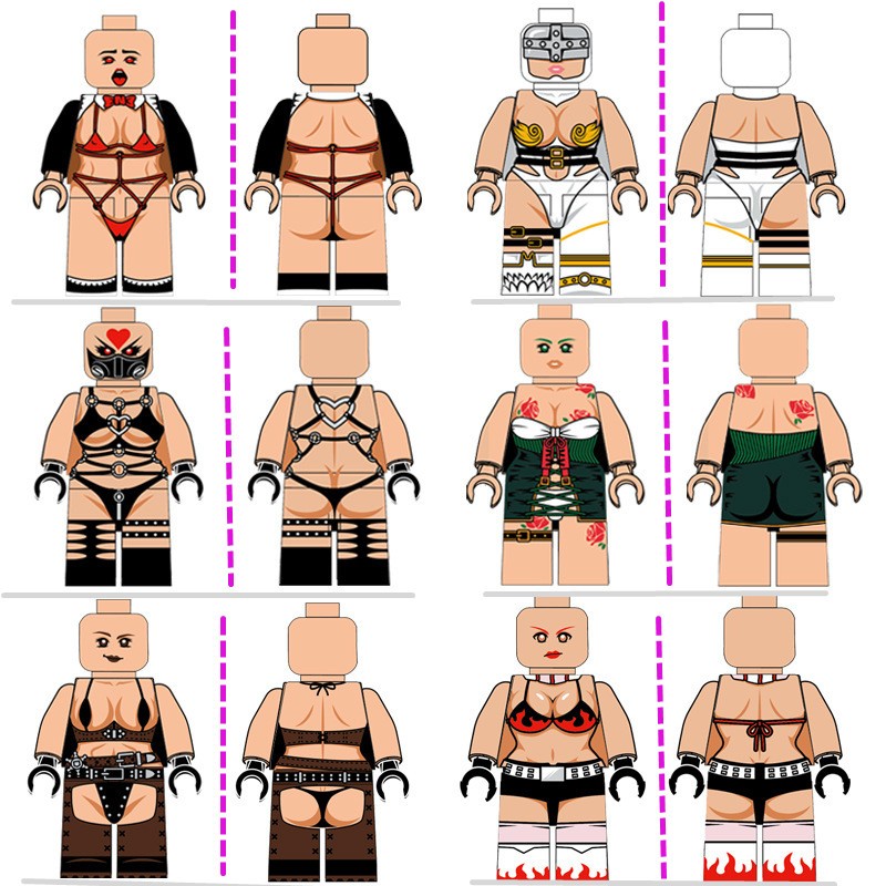 Bộ 8 Món Đồ Chơi Lắp Ráp Mô Hình Thiên Thần Hai Mặt Mini Cho Bé Gái