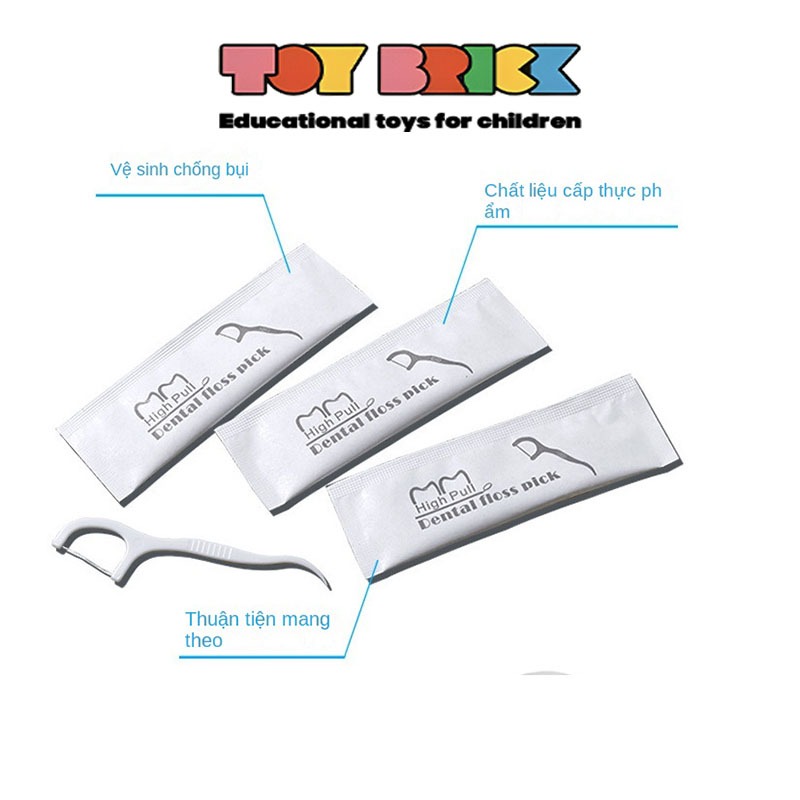 Floss Gậy Túi Vệ Sinh Răng Cưa Dễ Dàng Mang Theo Cho Khách Sạn Và Nhà Hàng