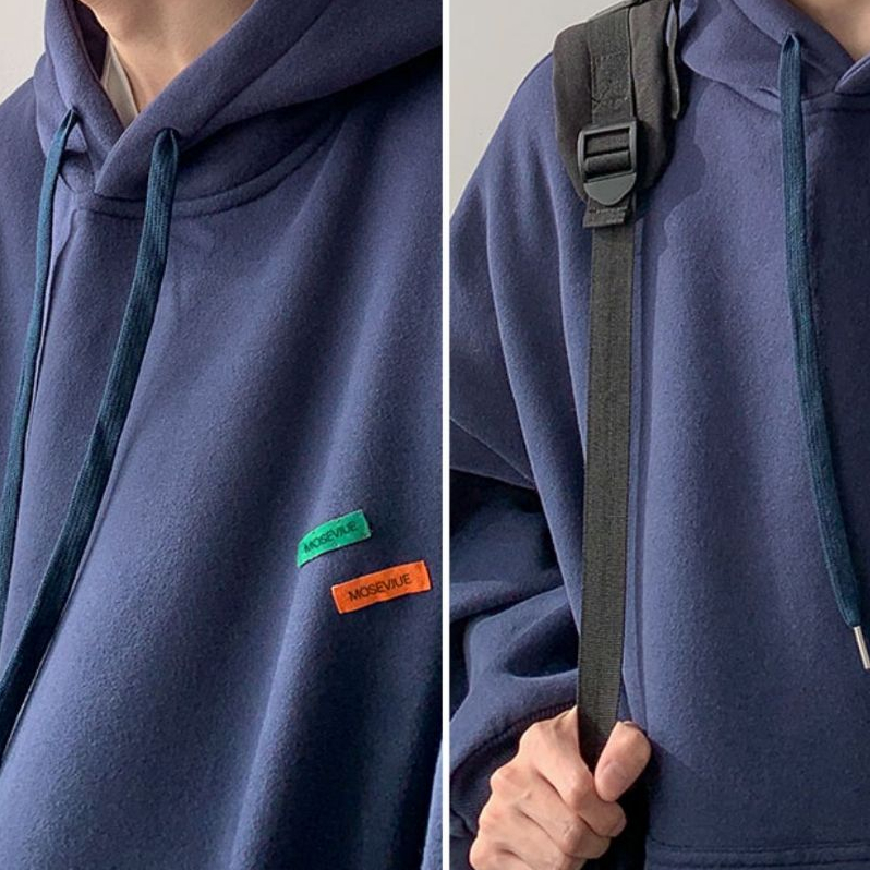 Áo Hoodie  Nam Trùm Đầu Màu Trơn Nam Mùa Thu Phong Cách Mỹ Retro Đường Phố Cao Cấp Hợp Thời Trang Thương Hiệu Thiết Kế Cảm Giác Thích Hợp Giản Dị Đẹp Trai