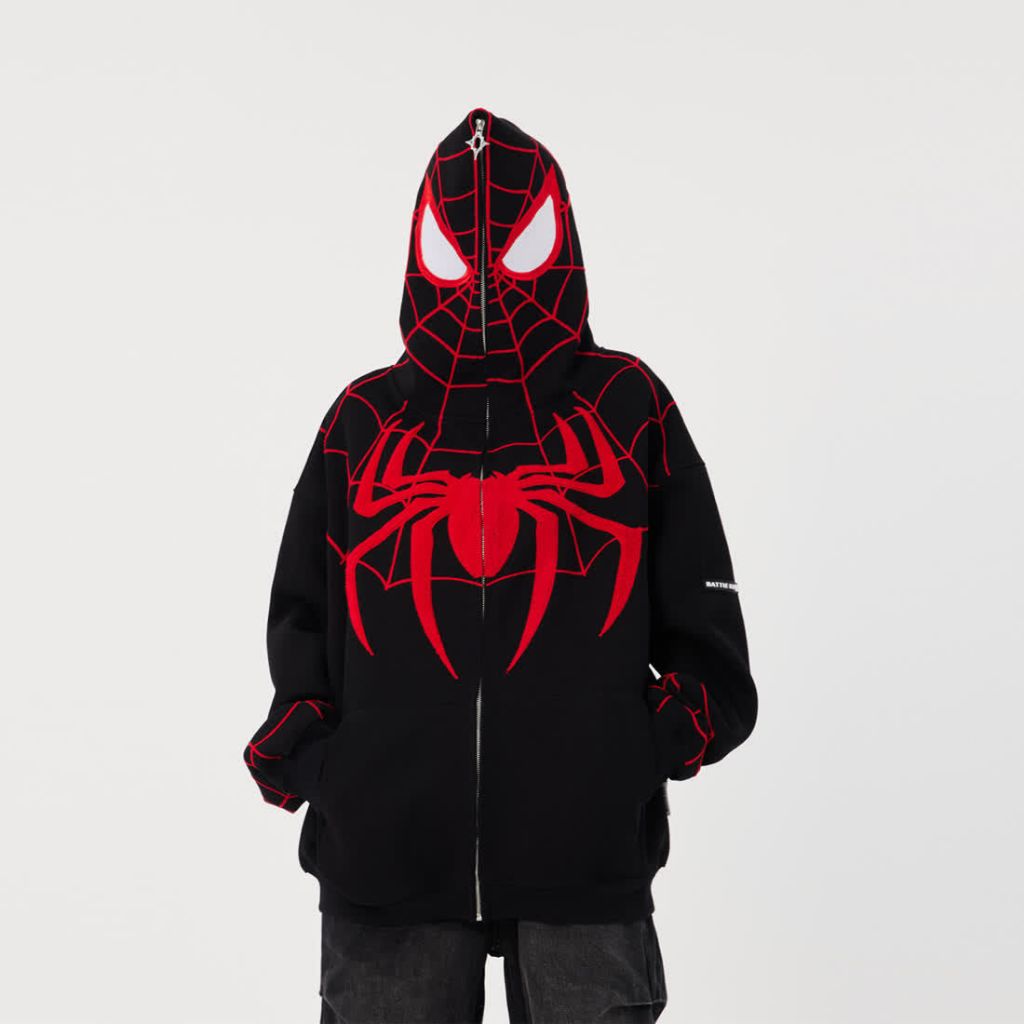 🔥 Áo Khoác Người Nhện Áo Khoác Hoodie Nam Nữ Thể Thao Jacket Zip Nỉ Thu Đông Unisex Form Rộng Người Nhện Anime SpiderMan MAST