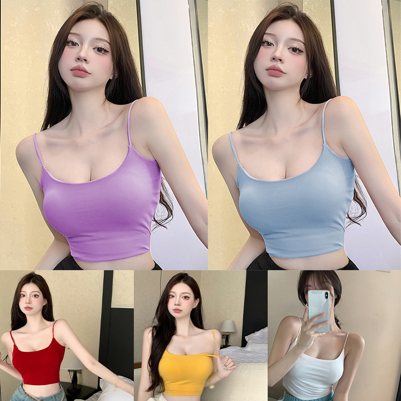 Áo Croptop Sát Nách Màu Sắc Thời Trang Sành Điệu Cho Nữ