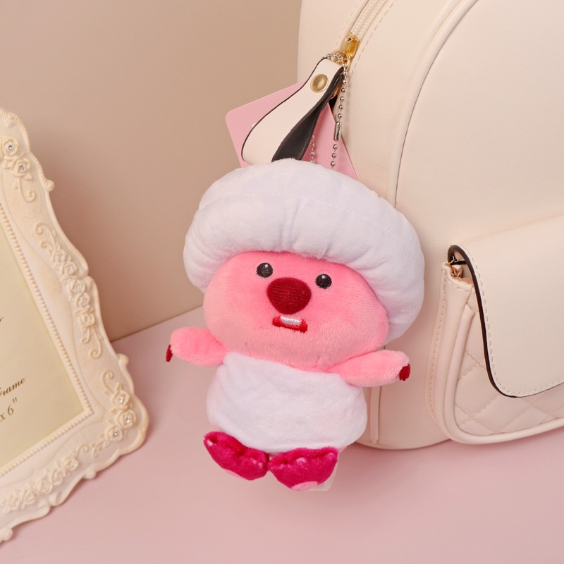 FOREVER LENGRUI  thời trang hàn quốc phim hoạt hình dễ thương búp bê loopy taiyaki túi búp bê sang trọng mặt dây chuyền túi đi học Dây Chuyền Treo