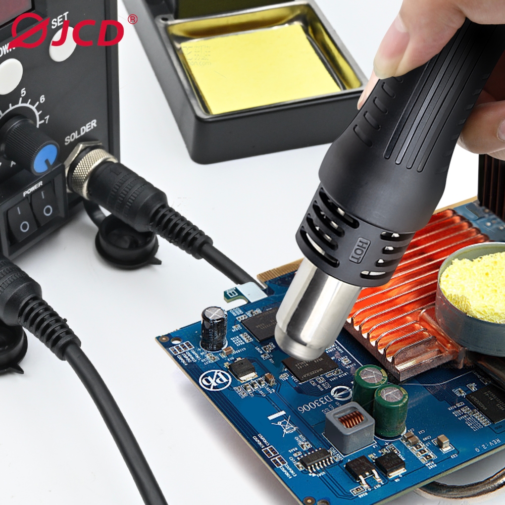 BGA Dụng Cụ Hàn Khí Nóng JCD 8586 750W/220V - 2 Trong 1 Máy hàn khò