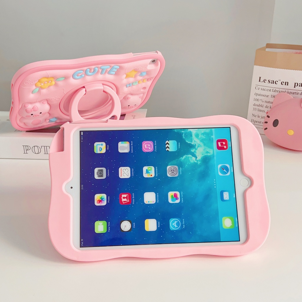 Phụ Kiện Chuyên Dụng Cho ipad air 5 4 202 3006002 5 4 202° Bao Da Máy Tính Bảng Chống Sốc Hình Heo Hoạt Hình Cho ipad 10.2 7th 8th 9th 10th 2022 mini 1 2 3 4 5 6 9.7 6th pro 11 2020