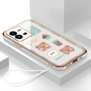 Zymello Ốp lưng OPPO A15 A16 A7 A5 A12 A3S A5S A16K A31 A54 A74 A76 A92 A93 A94 A95 A96 Bao da điện thoại dây buộc SOYO thời trang và dễ thương