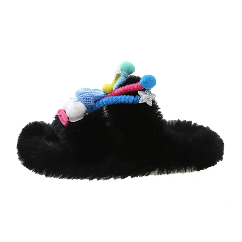 Dễ Thương Dép Bông Đi Trong Nhà Nhiều Màu Sắc Vui Nhộn Thời Trang Thu Đông 2023 Cho Nữ