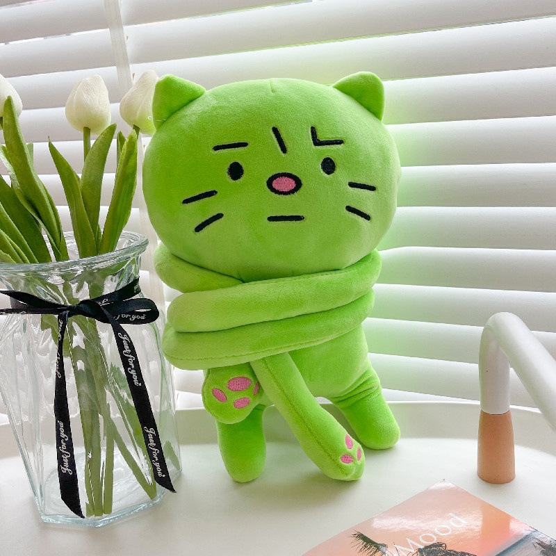 Túi Đeo Chéo Hình Thú Nhồi Bông Hoạt Hình Dễ Thương,  Đeo Vai Hoạt Hình Cánh Tay Dài Anxiety Kitty