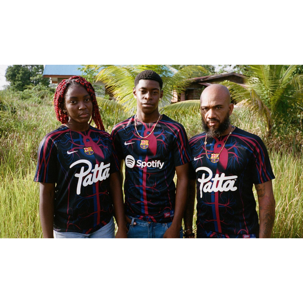 Áo Thun Bóng Đá s-2xl * Số 23-24 barcelona x patta co