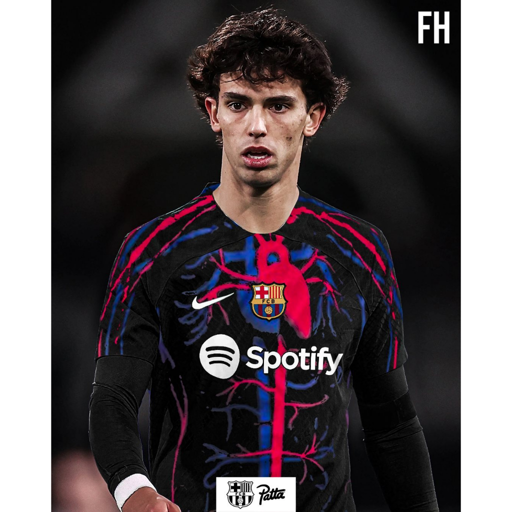 Áo Thun Bóng Đá s-2xl * Số 23-24 barcelona x patta co