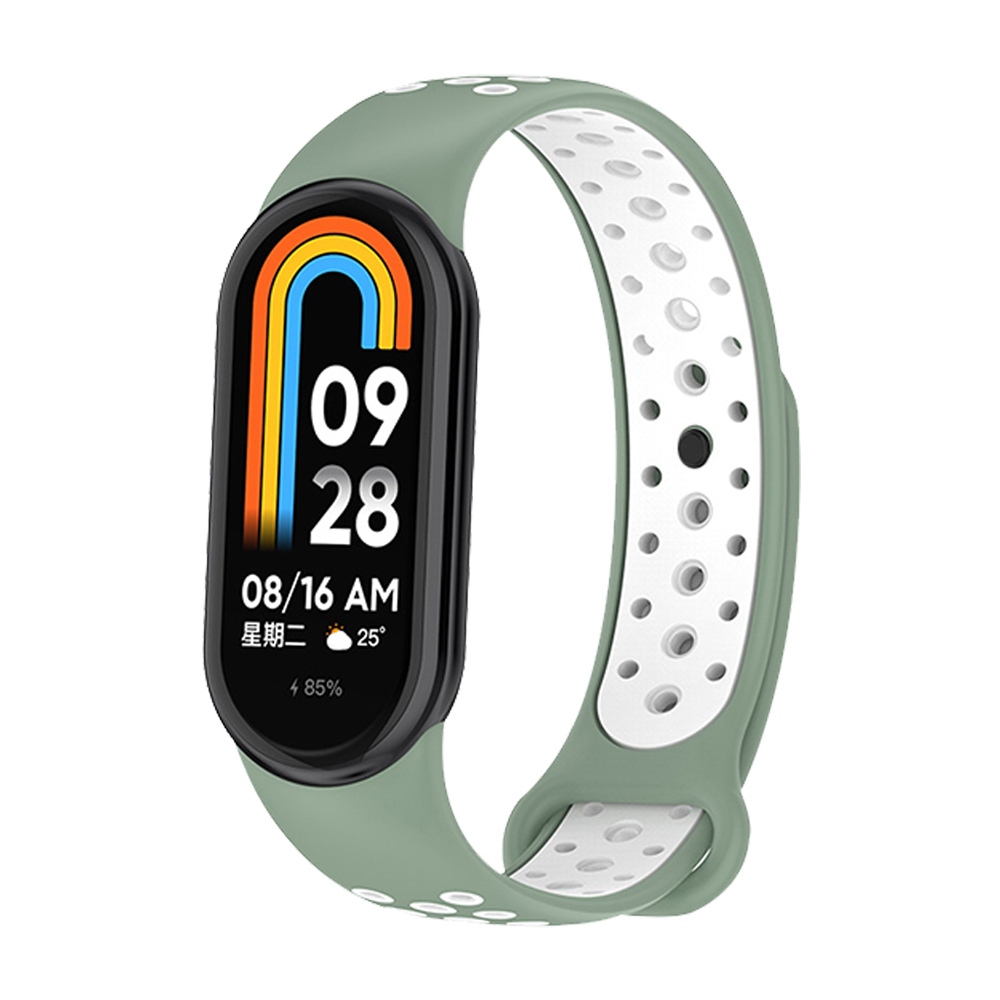 Silicone Dây Đeo Thay Thế Chất Liệu Silicon Màu Trơn Cho Xiaomi Mi Band 8