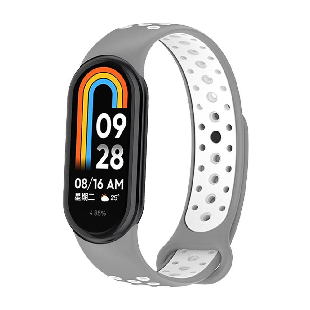 Silicone Dây Đeo Thay Thế Chất Liệu Silicon Màu Trơn Cho Xiaomi Mi Band 8