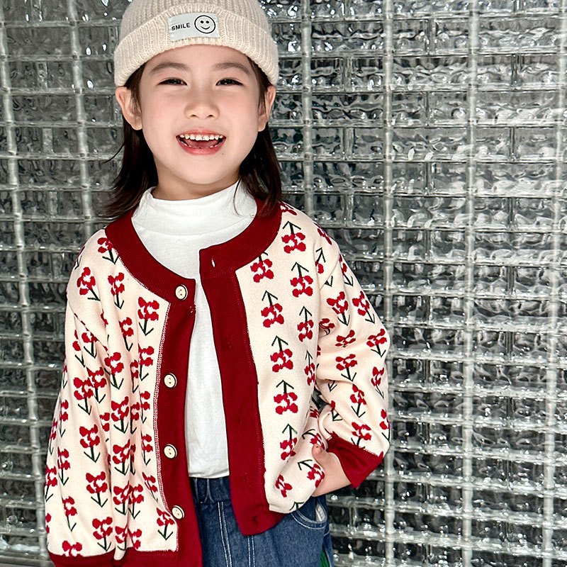 Áo Khoác cardigan Dệt Kim Dày Giữ Ấm Mùa Thu Và Mùa Đông Phong Cách Mới 2023 Dễ Phối Đồ Cho Bé Trai Bé Gái