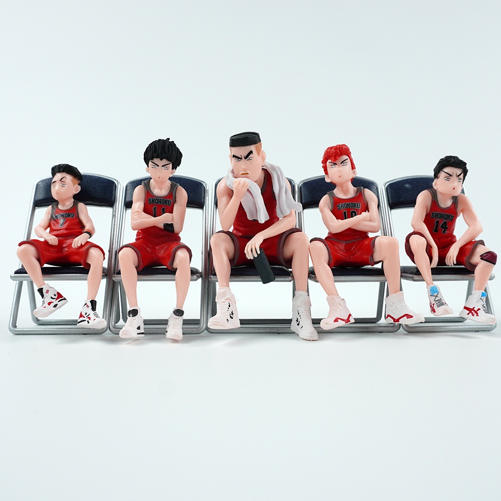 Set 5 Mô Hình Nhân Vật Phim Hoạt Hình slam dunk Bằng pvc