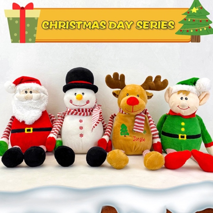 Búp Bê Nhồi Bông Hình Ông Già Noel Dễ Thương