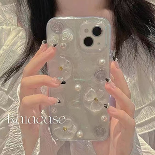 Ốp Điện Thoại TPU Mềm Trong Suốt Chống Sốc Hình Hoa 3D Cho IPhone15 Pro Max 14 Pro Max 13 12 11 Pro Max X Xs XR 8 7 Plus