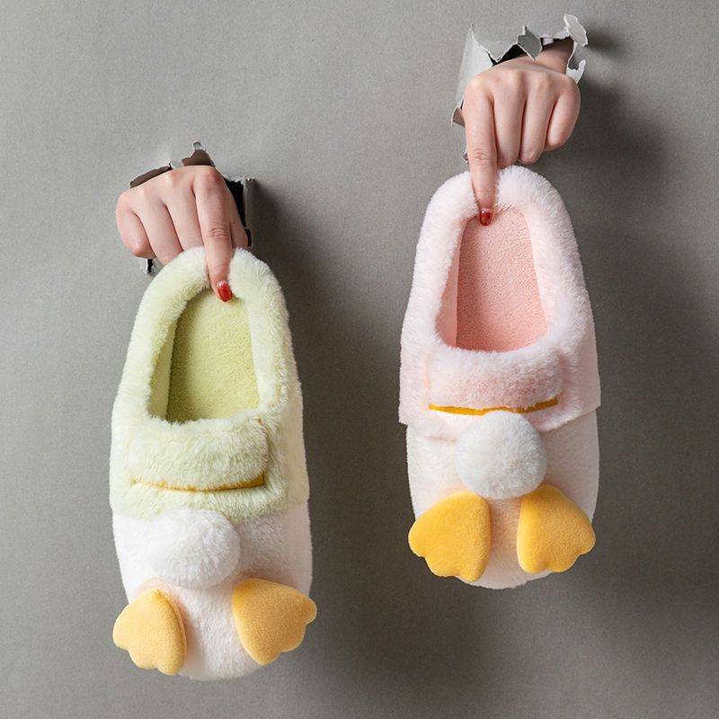 Dép cotton dành cho nữ, dép cotton sang trọng đế dày hoạt hình dễ thương