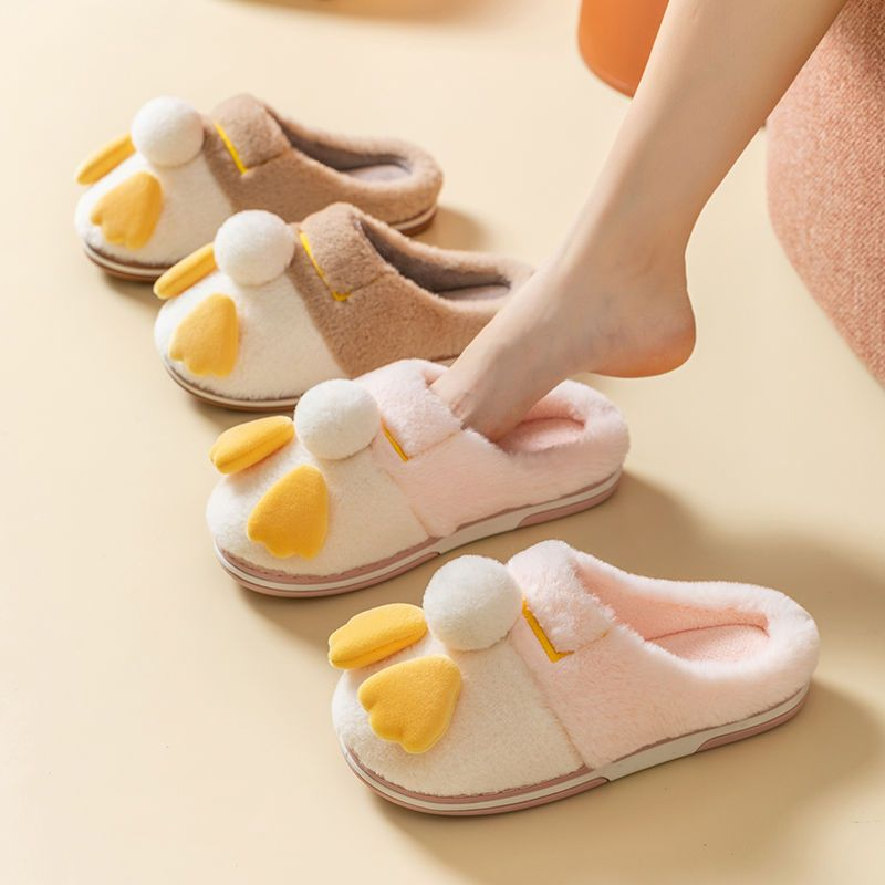 Dép cotton dành cho nữ, dép cotton sang trọng đế dày hoạt hình dễ thương