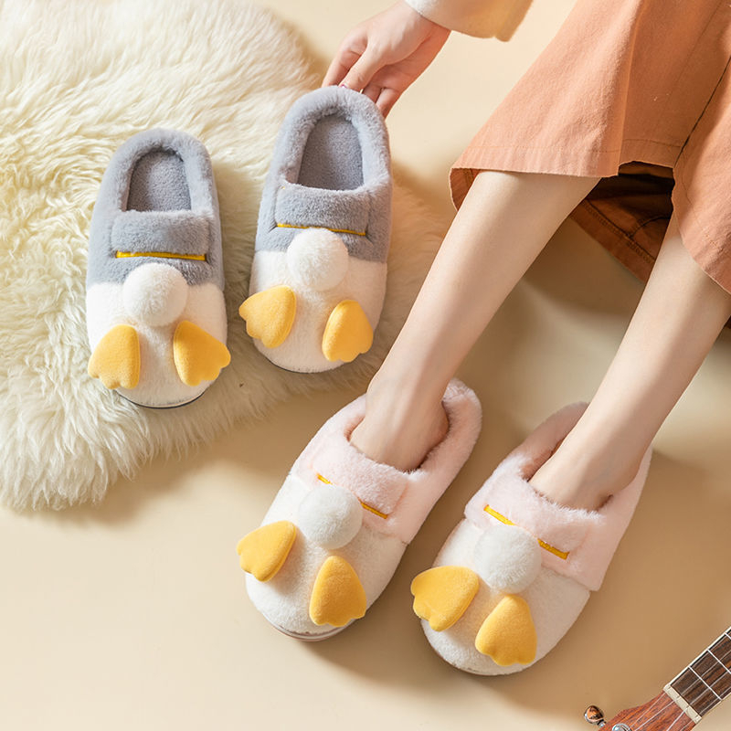 Dép cotton dành cho nữ, dép cotton sang trọng đế dày hoạt hình dễ thương