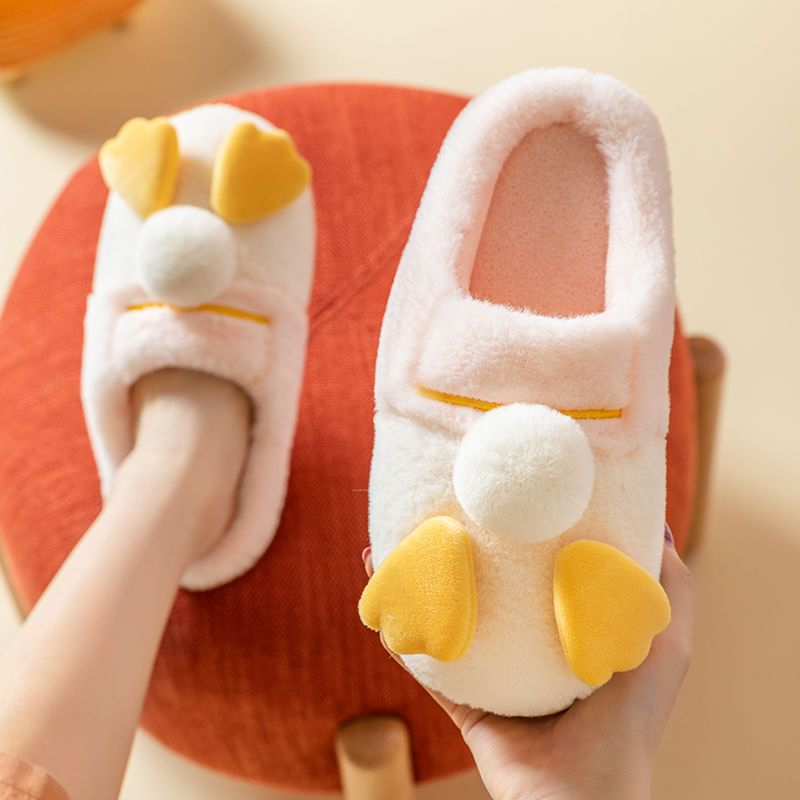 Dép cotton dành cho nữ, dép cotton sang trọng đế dày hoạt hình dễ thương