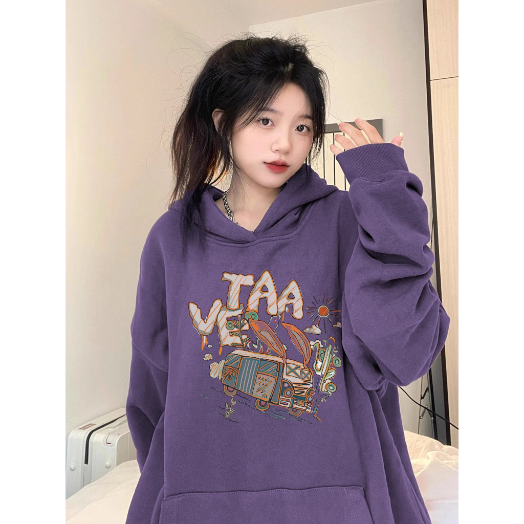 Rdgf Thời Trang Áo hoodie Nữ oversize Mùa Đông
