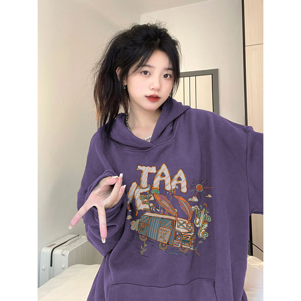 Rdgf Thời Trang Áo hoodie Nữ oversize Mùa Đông