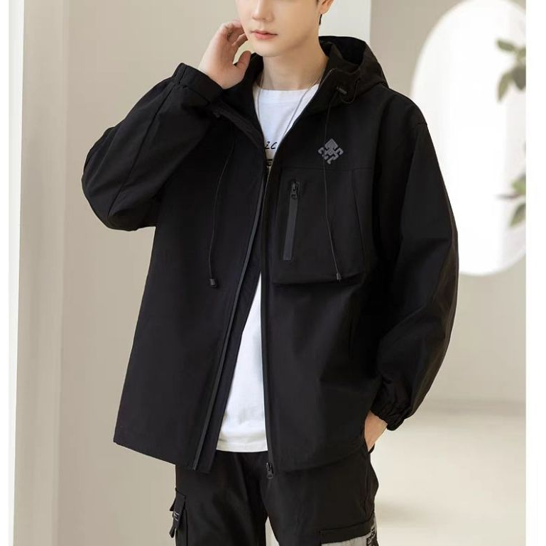 Hanlu Áo Khoác Dáng Rộng Đa Năng Chất Lượng Cao Phong Cách Mỹ Cho Nam
