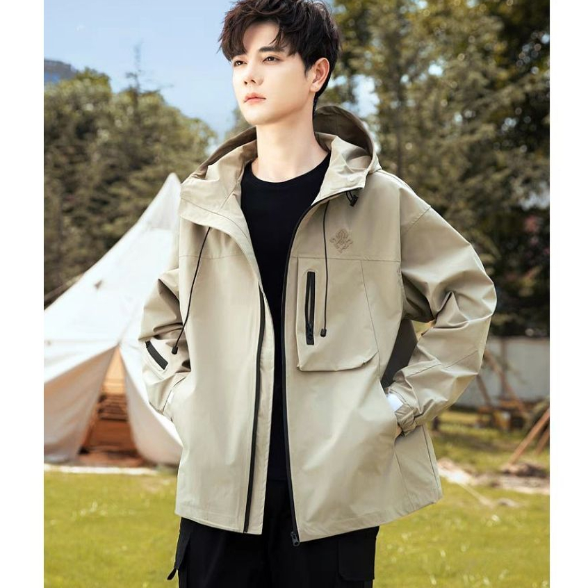 Hanlu Áo Khoác Dáng Rộng Đa Năng Chất Lượng Cao Phong Cách Mỹ Cho Nam