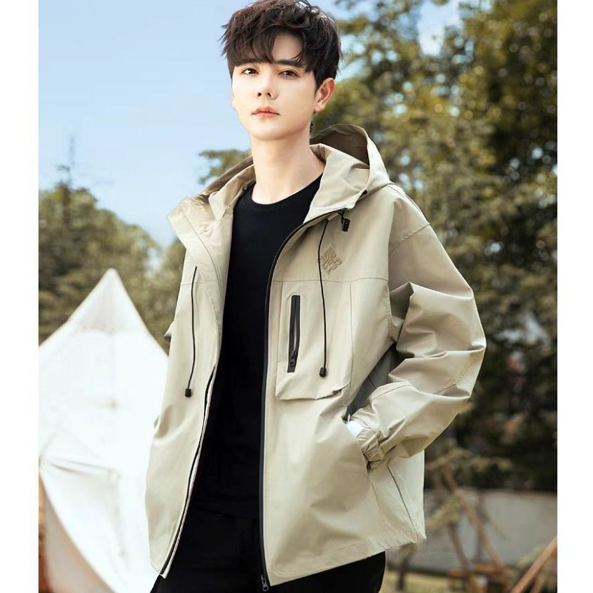Hanlu Áo Khoác Dáng Rộng Đa Năng Chất Lượng Cao Phong Cách Mỹ Cho Nam