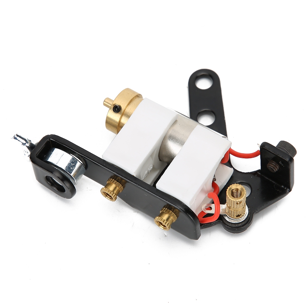 Máy xăm Động cơ mạnh mẽ Công cụ hình nghệ thuật thể theo phong cách lỗ tròn dành cho người mới bắt đầu Màu đen