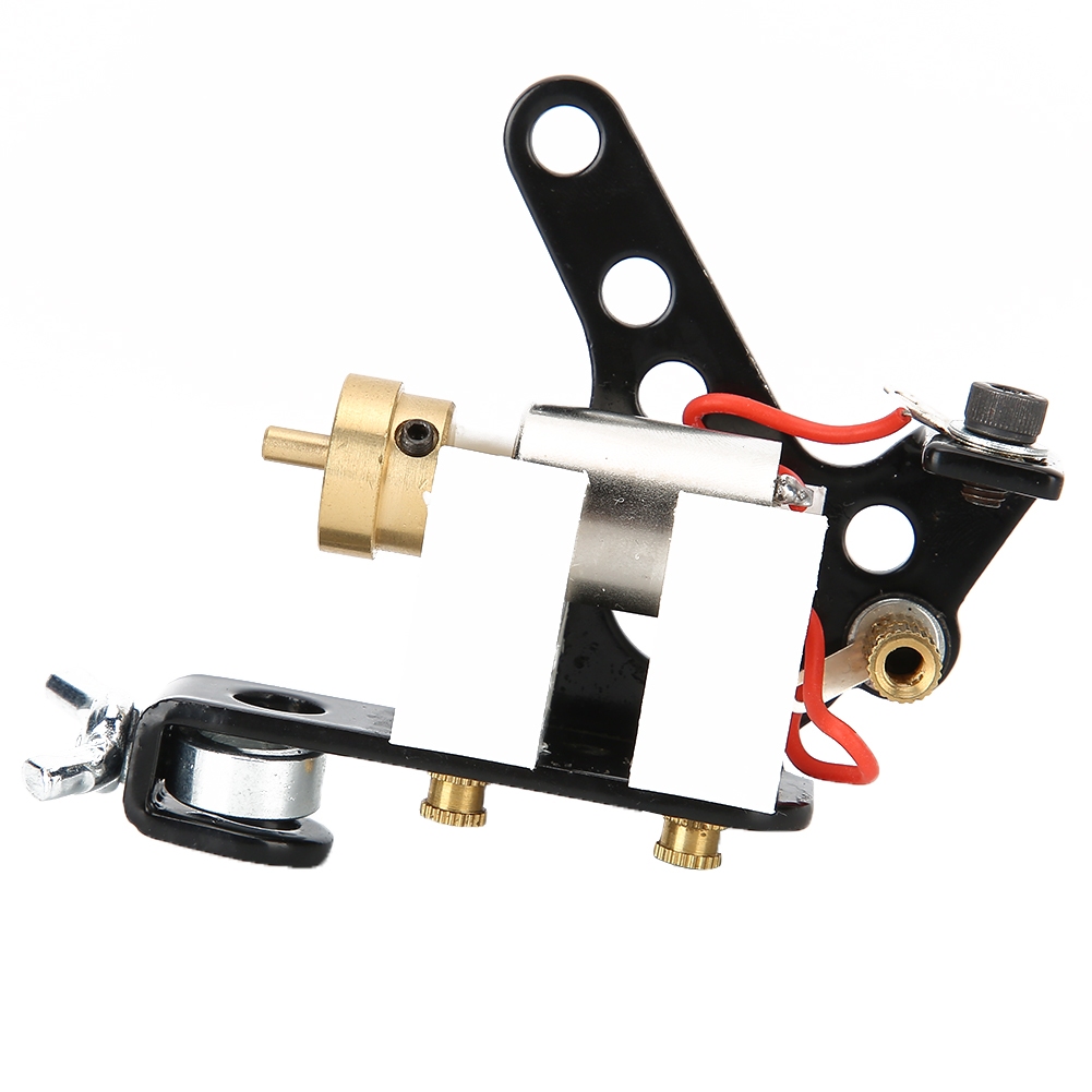 Máy xăm Động cơ mạnh mẽ Công cụ hình nghệ thuật thể theo phong cách lỗ tròn dành cho người mới bắt đầu Màu đen