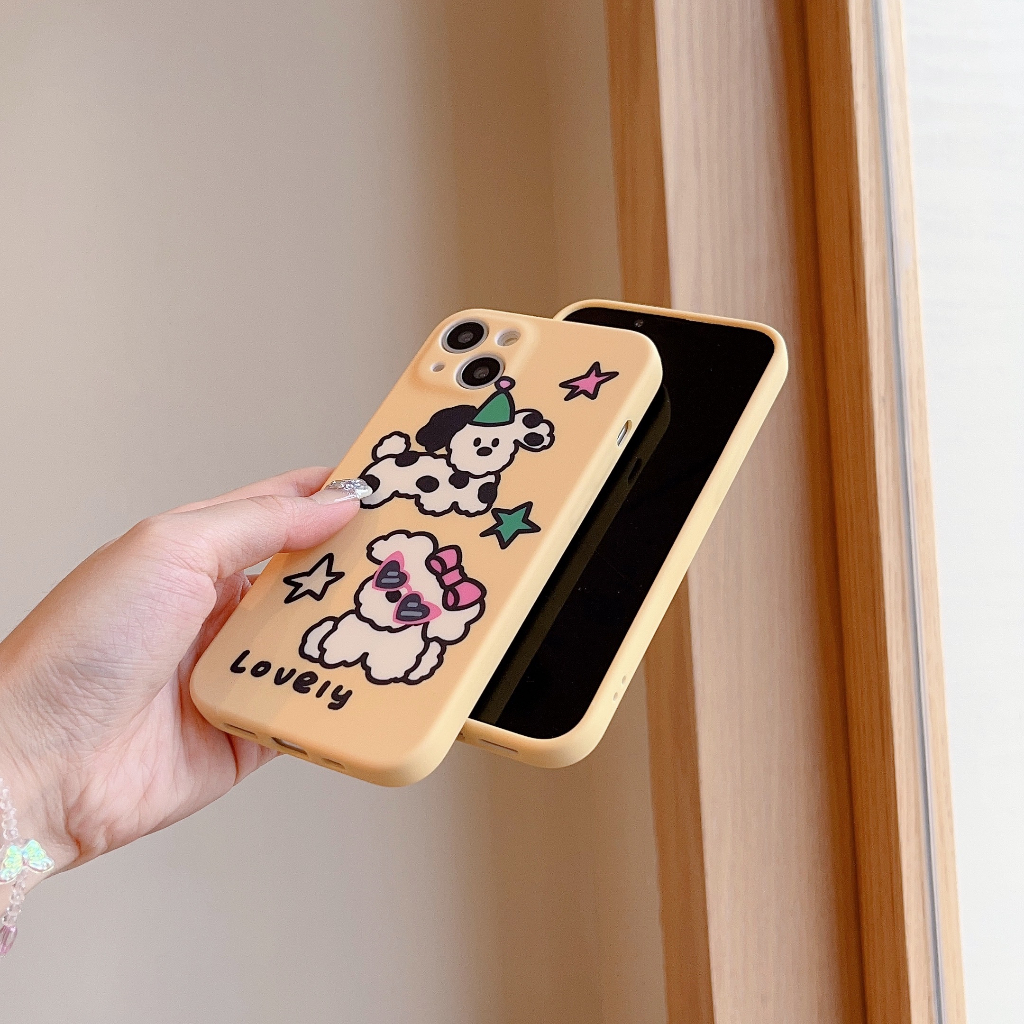 Ốp Điện Thoại Họa Tiết Chú Chó Dễ Thương Cho iphone 15 15promax 14promax 14pro 13pro 12 12promax 11 pro max