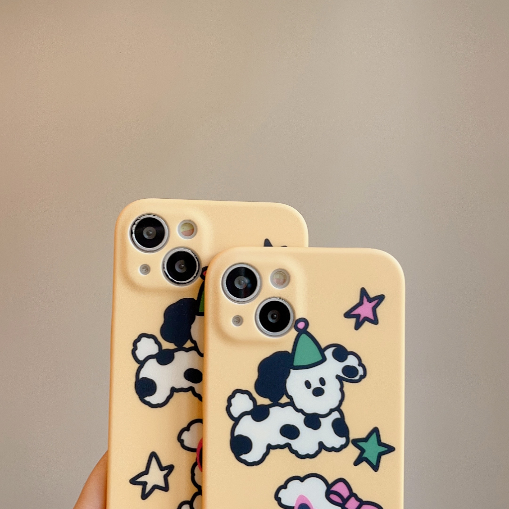 Ốp Điện Thoại Họa Tiết Chú Chó Dễ Thương Cho iphone 15 15promax 14promax 14pro 13pro 12 12promax 11 pro max