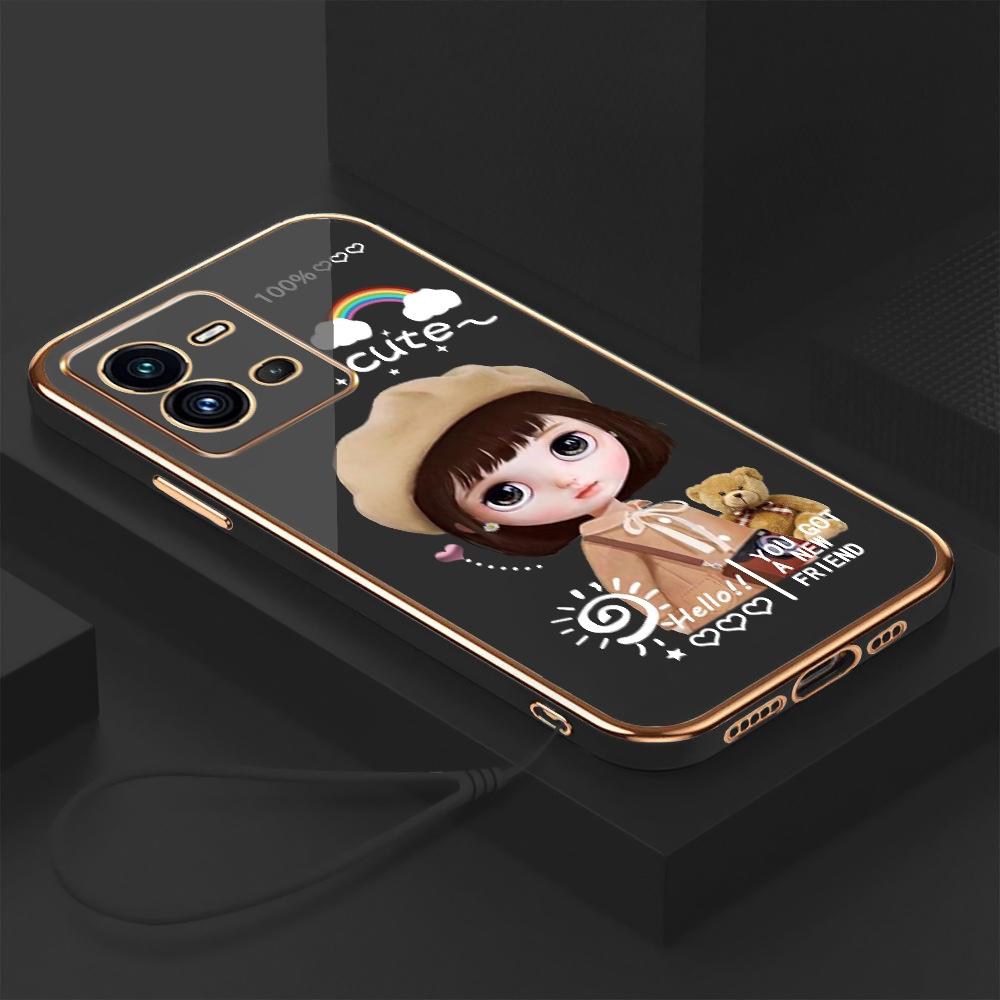 Realme C55 Realme C35 C11 C21Y C21 C20 C17 C15 C12 C11 2021 Realme 5 5i 6i 7i 8i 9i Narzo 30A Narzo 20A Narzo 50i Narzo 20 Narzo 50A Prime Vỏ điện thoại silicon hình mũ thời trang cạnh thẳng