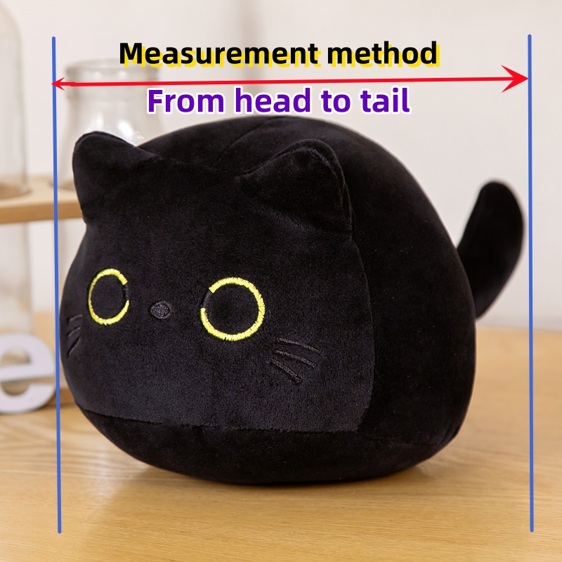 9-25 cm Búp bê mèo đen ngộ nghĩnh dễ thương nhồi bông mềm mèo đen sang trọng Gối trẻ em Đồ chơi cho bé gái