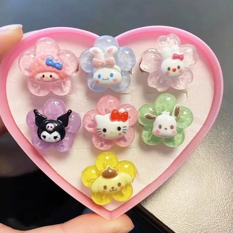Miumiua🔮 SANRIO Đồ Chơi Nhẫn Thạch Thiết Kế Sáng Tạo Dễ Thương Làm Quà Tặng valentine