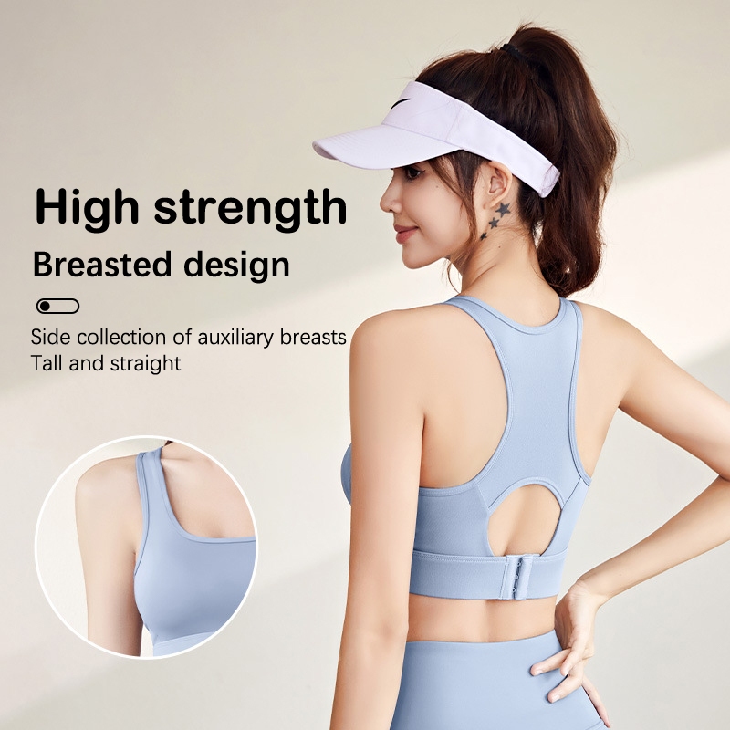 Jetting phòng tập thể dục thể thao chống sốc vest nữ lưng khóa yoga áo ngực nữ chạy đẩy lên vest áo ngực đệm tập luyện thể thao crop top j